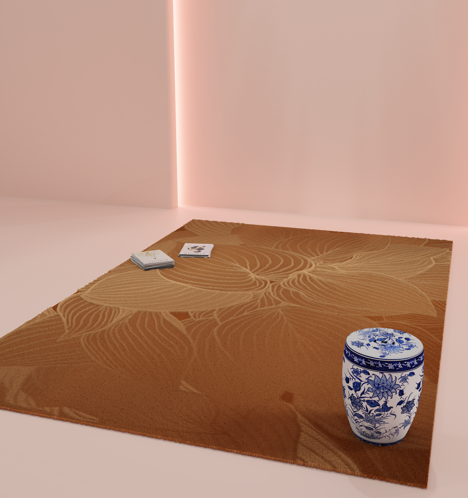 DESIGNRUG -  TRAVAIL DES FEUILLES SUNBURN