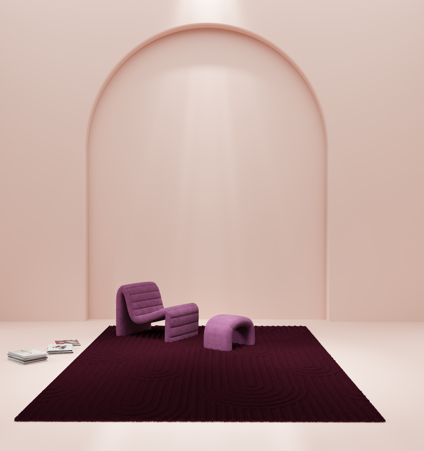 DESIGNRUG - ARCHES MAROON