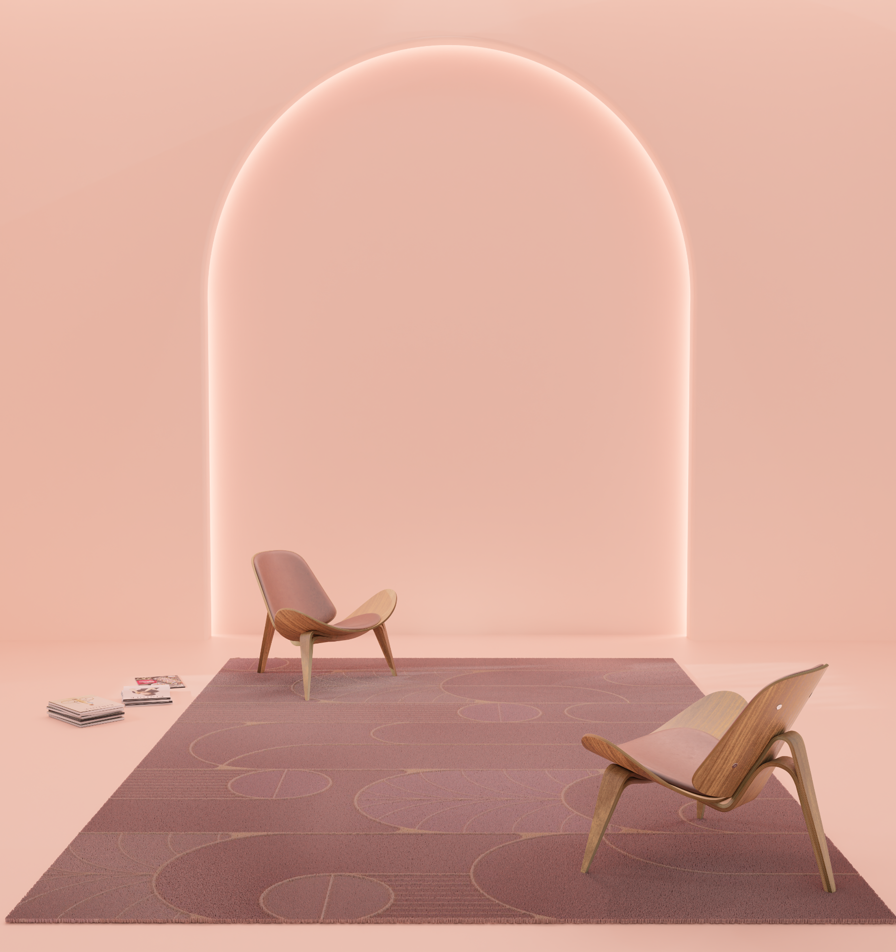 DESIGNRUG - LOTUS PALE PINK