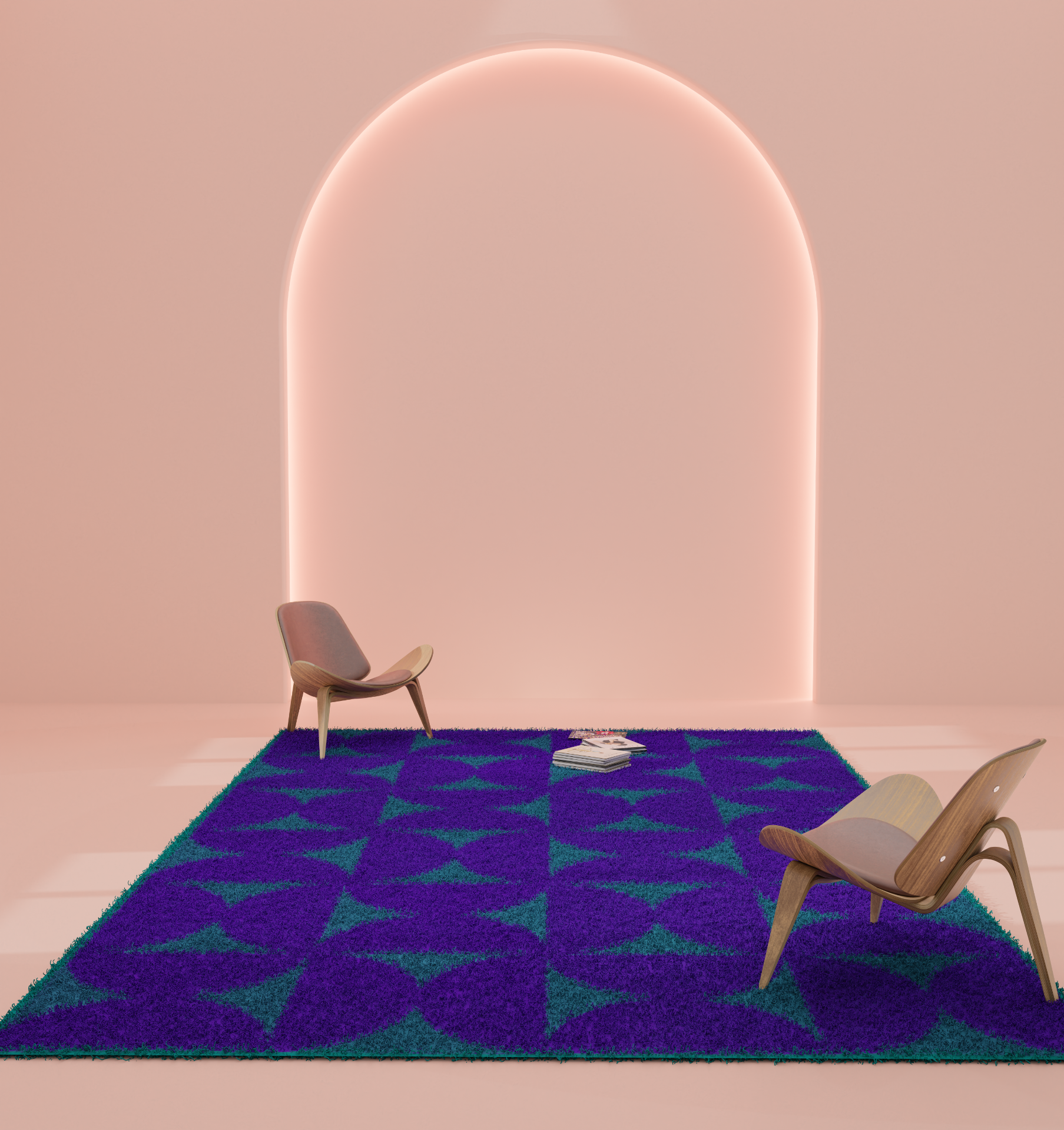 DESIGN RUG - MOITIÉS BLUE