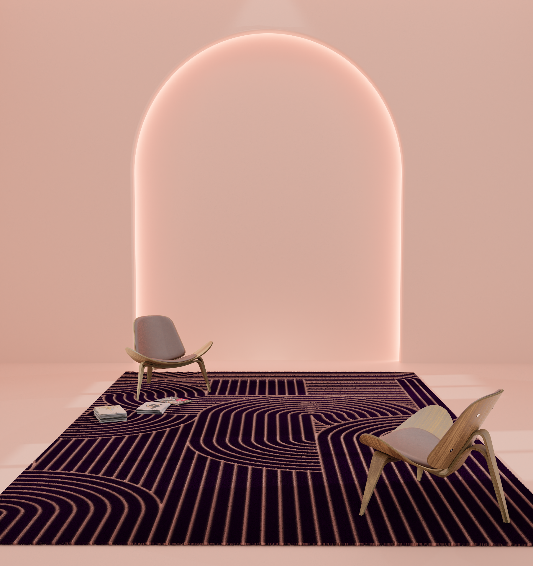 DESIGN RUG FILS PURPLE